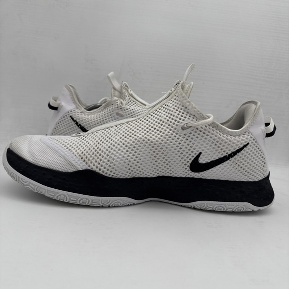 Nike Mens PG 4 Air Strobel Basketball Shoes White Black Zipper CW4134-101 SZ 17 - Picture 4 of 15